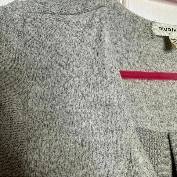 Monteau  Sweater Dress Buttons Grey Size Small - Picture 6 of 16